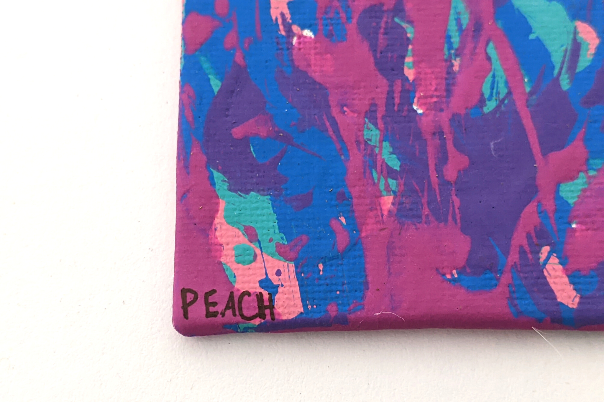 Mini 2x2" Colorful Guinea Pig Painting by Peach - Image 6