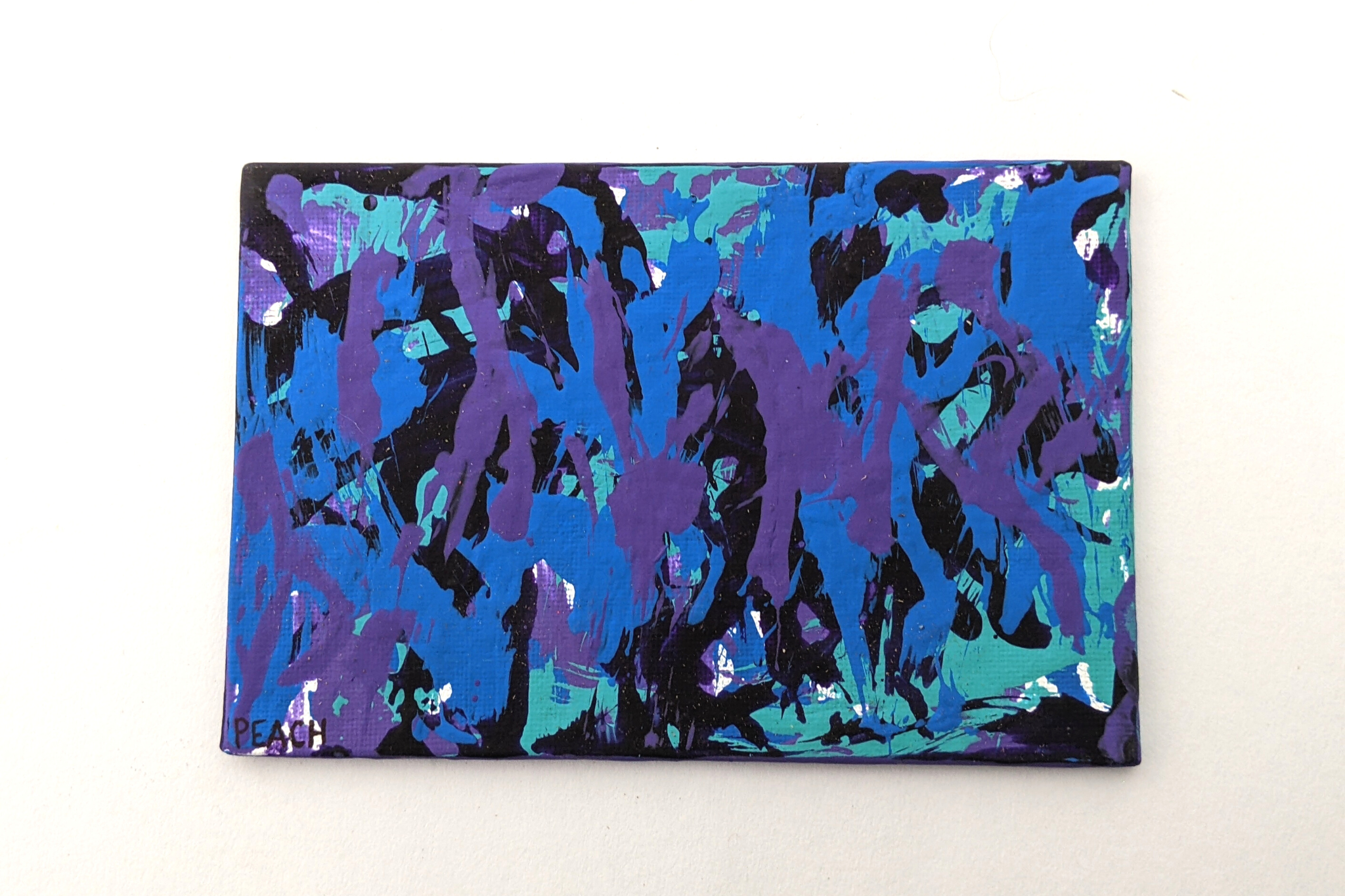 Ready to Ship 4x6 Galaxy Guinea Pig Painting by Peach - Image 2