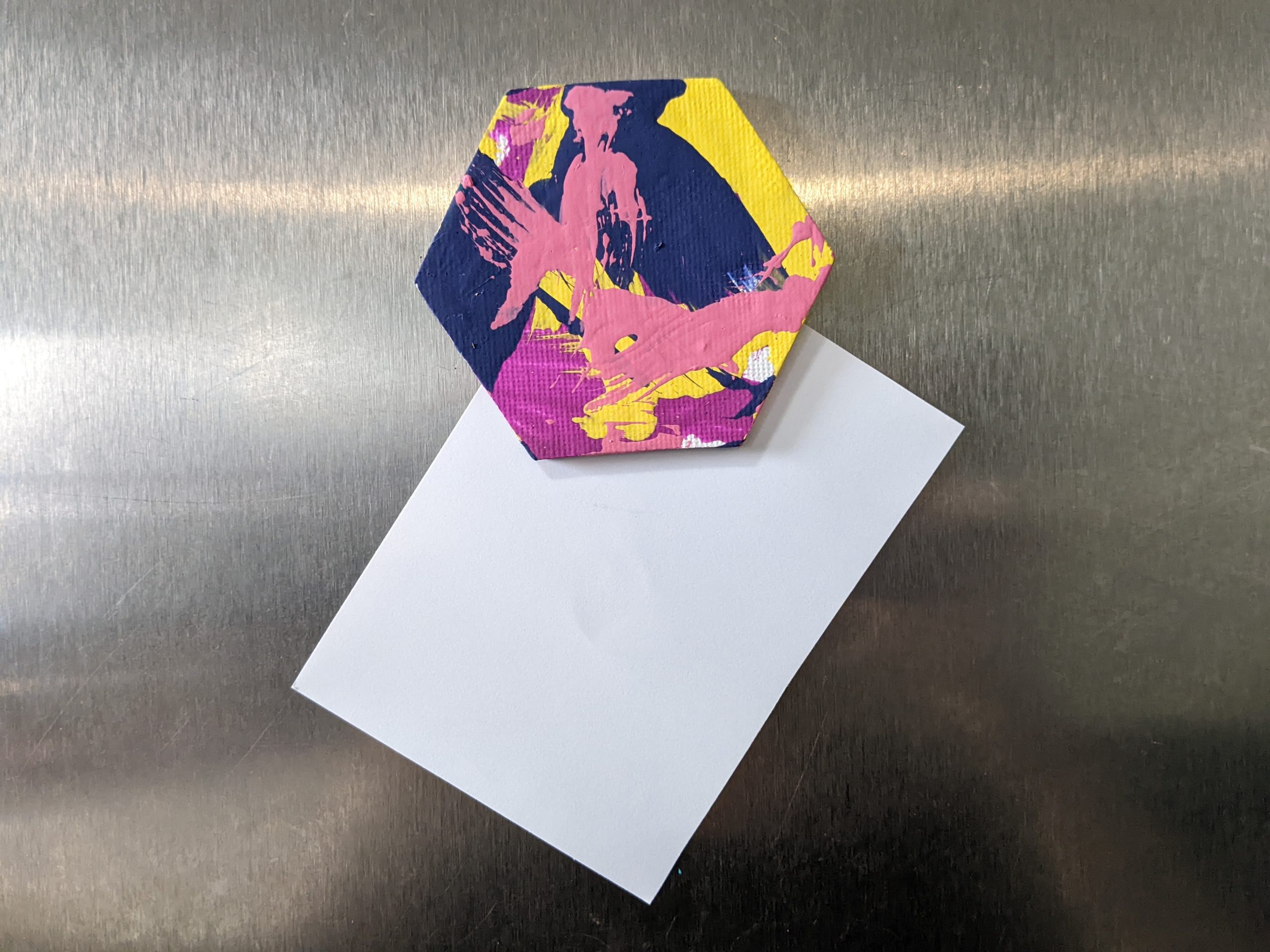 Ready to Ship Hexagon Magnet Painting by Willow - Image 3