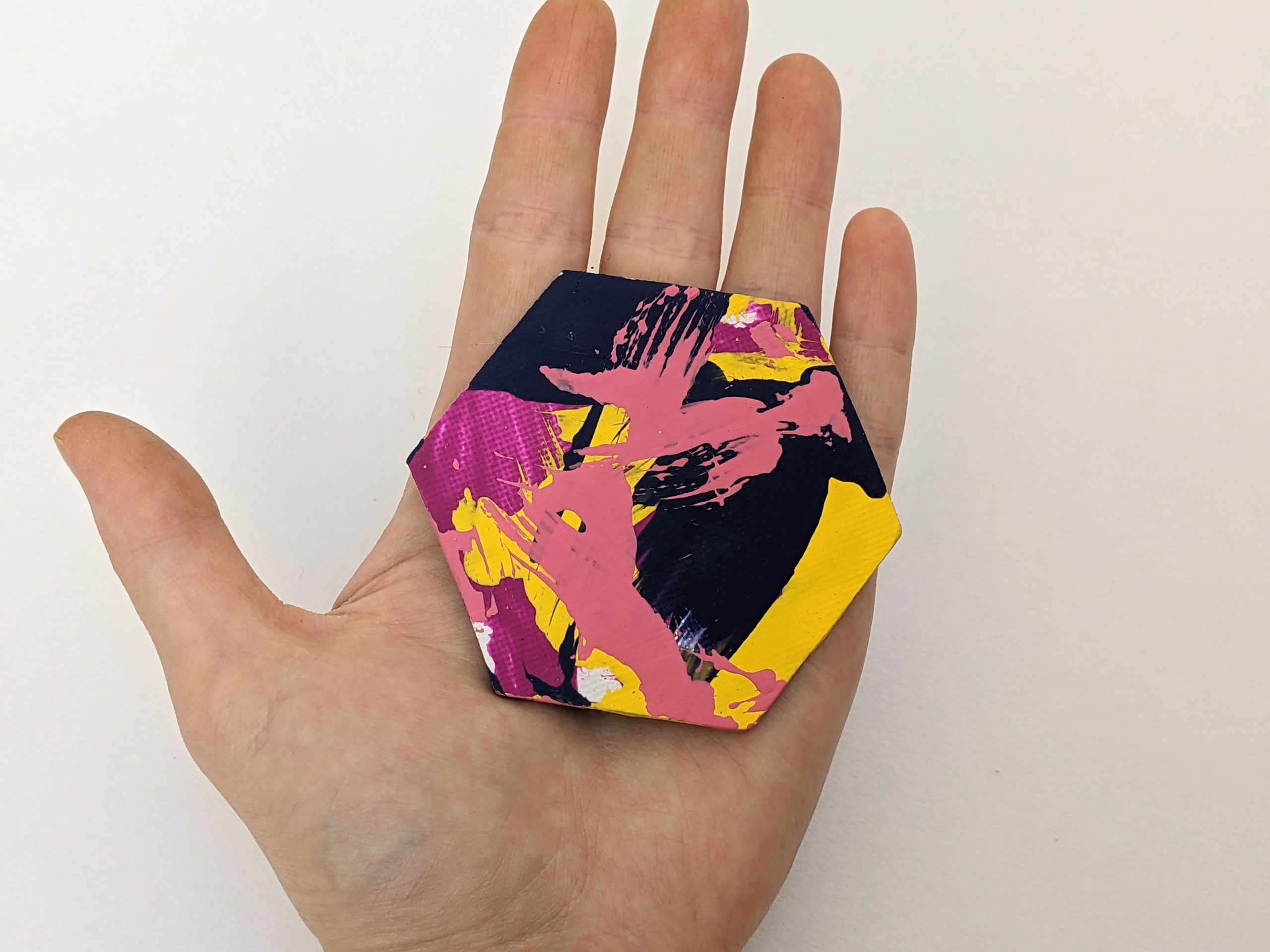 Ready to Ship Hexagon Magnet Painting by Willow - Image 5