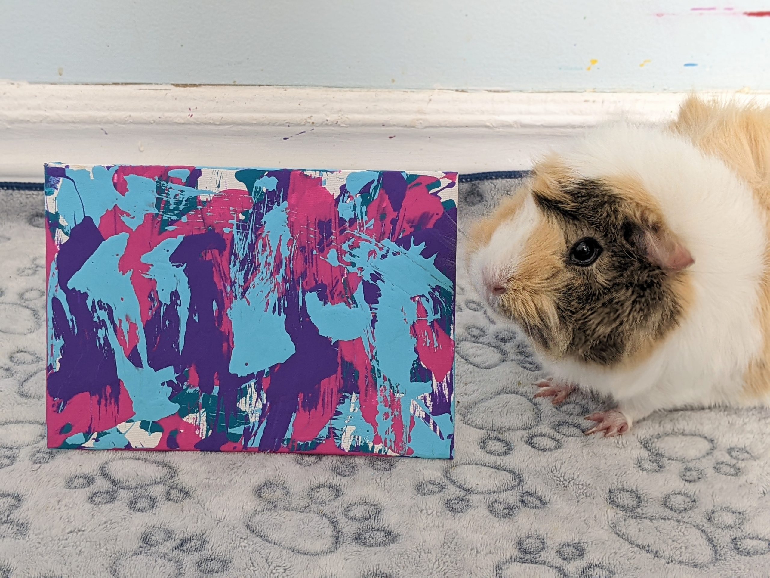 Ready to Ship 5x7 Guinea Pig Painting by Nala